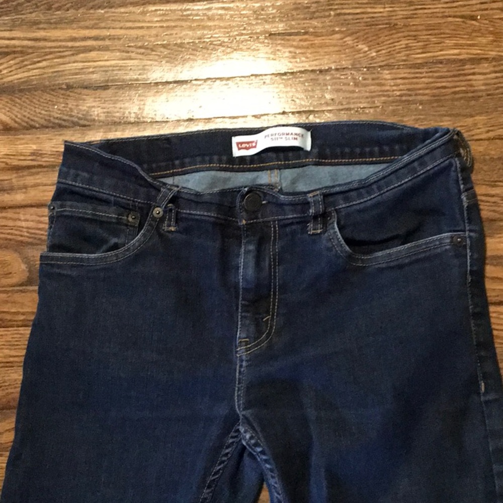 Women's Performance 511 Levi’s Slim 16R W28 x L28 Denim Jeans Black Label Levis - Picture 5 of 9